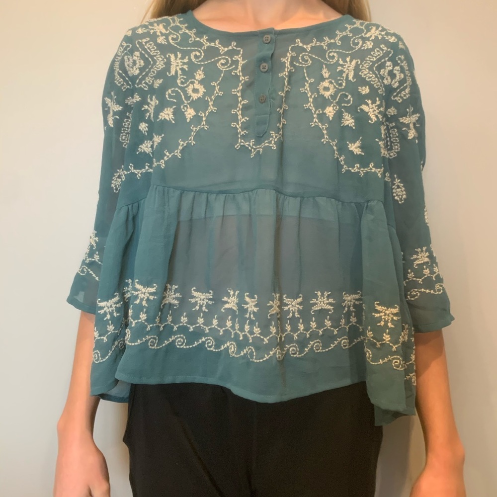 free people stitched blouse.